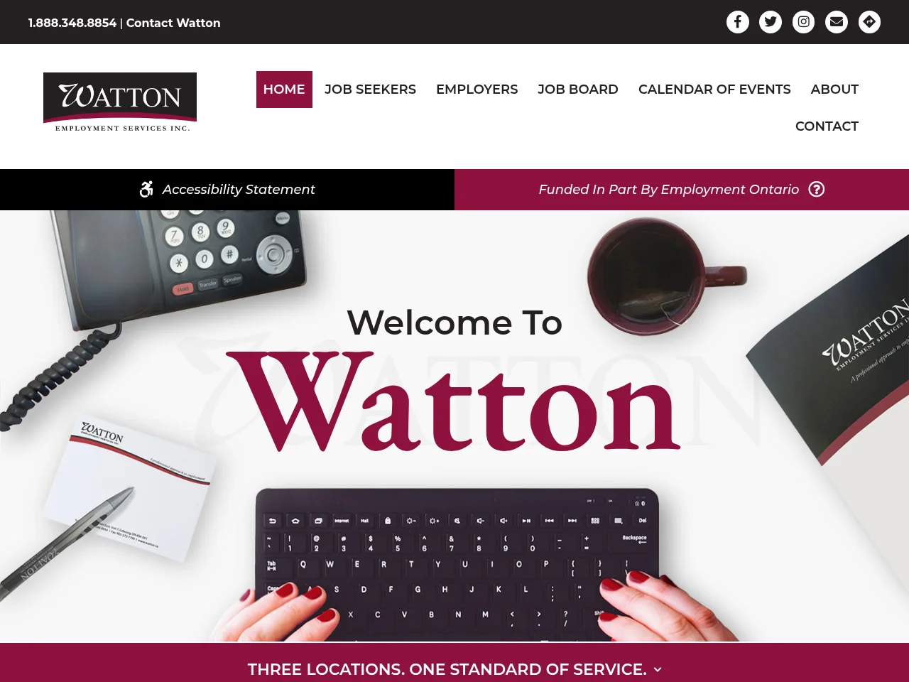 Watton Employment Services Inc. screenshot Watton Employment Services Inc. job board platform screenshot showing job search interface