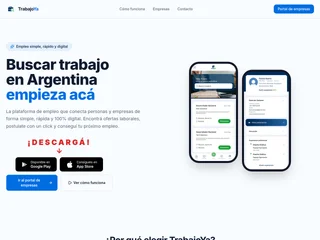 TrabajoYa platform preview