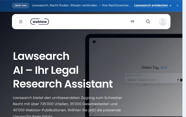 Weblaw job board platform screenshot showing job search interface