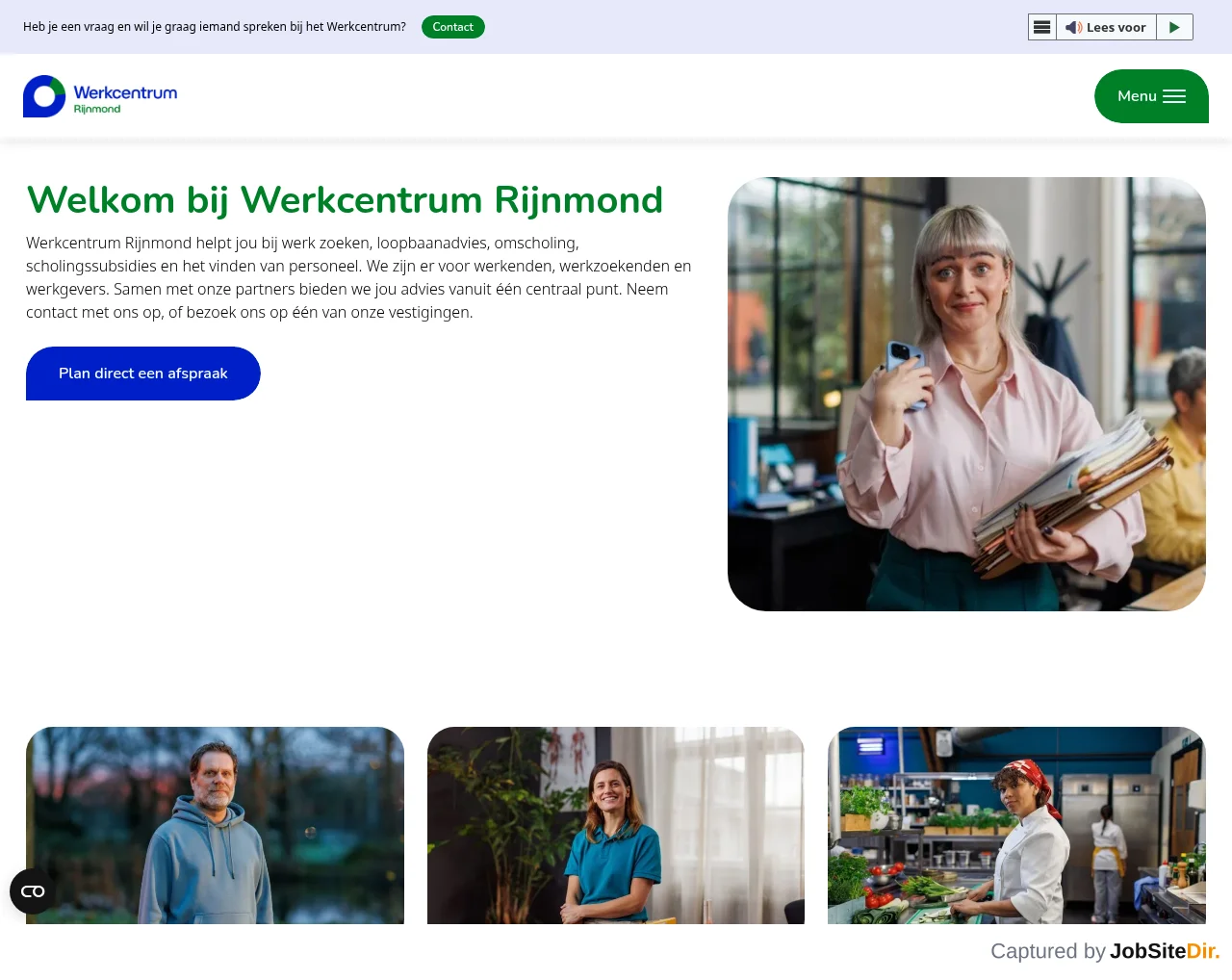 Werkcentrum Rijnmond website screenshot
