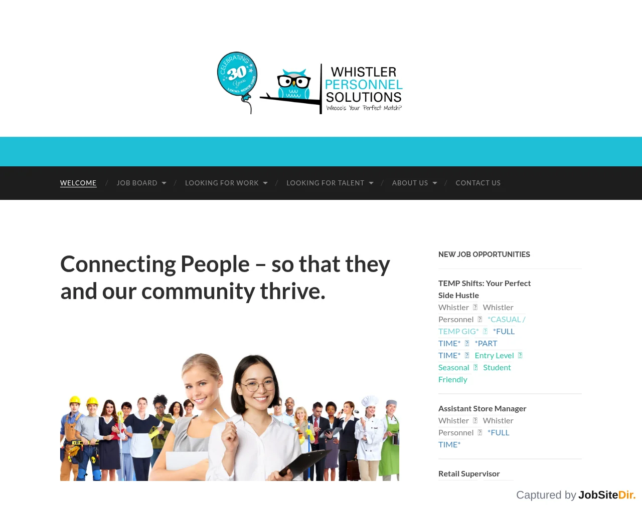 Whistler Jobs screenshot Whistler Jobs website screenshot
