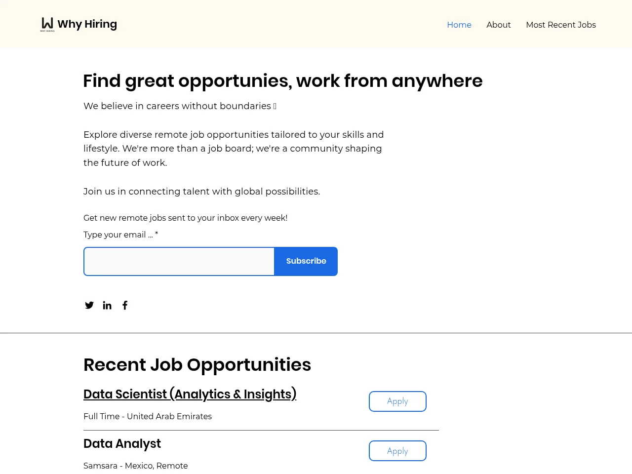 WhyHiring screenshot WhyHiring website screenshot