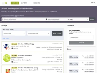 Women in Development of Greater Boston's Job Board screenshot preview