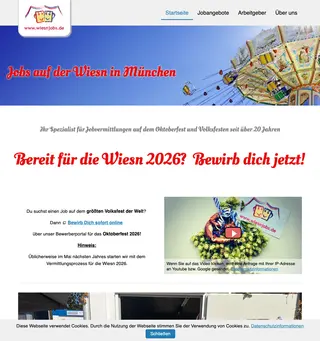 Wiesnjobs.de platform preview