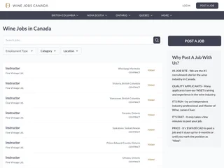 Wine Jobs Canada platform preview Wine Jobs Canada platform preview