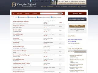 Wine Jobs England platform preview