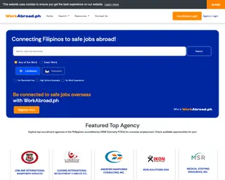 WorkAbroad.ph platform preview