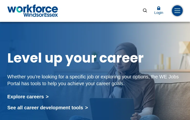 Workforce WindsorEssex screenshot Workforce WindsorEssex job board platform screenshot showing job search interface