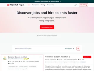 Workhub Nepal platform preview Workhub Nepal platform preview