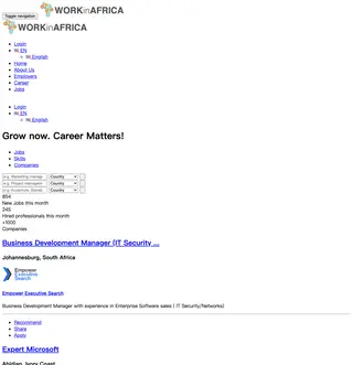 Work in Africa platform preview
