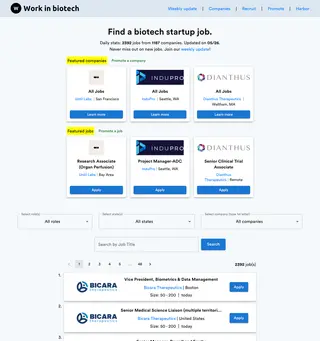 Work In Biotech screenshot preview
