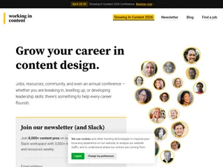 Working In Content platform preview Working In Content platform preview