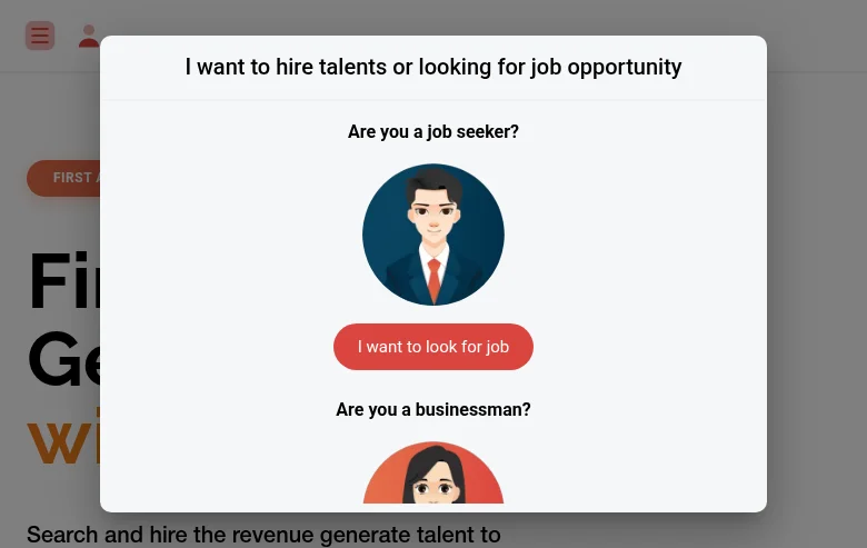 WORKINGNA job board platform screenshot showing job search interface