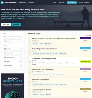 Working Nomads platform preview