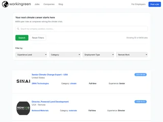 Work in Green platform preview
