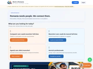 Work in Romania platform preview