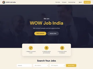 WOW Job India platform preview