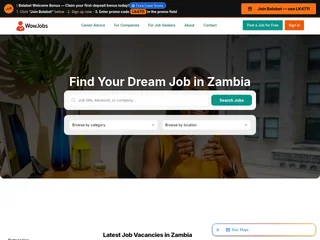 WowJobs Zambia platform preview WowJobs Zambia platform preview