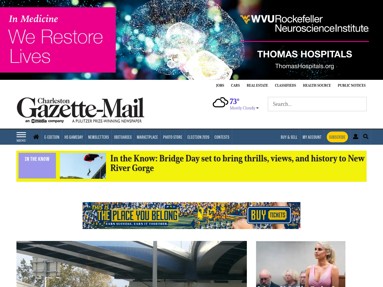 Charleston Gazette-Mail website screenshot