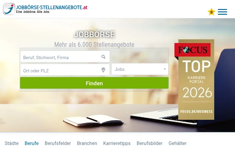 Jobbörse & Stellenangebote screenshot Jobbörse & Stellenangebote job board platform screenshot showing job search interface
