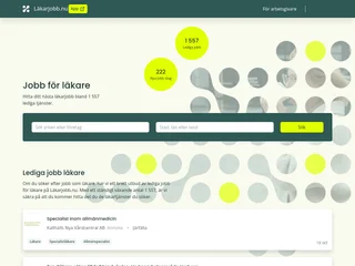 Läkarjobb.nu platform preview Läkarjobb.nu platform preview