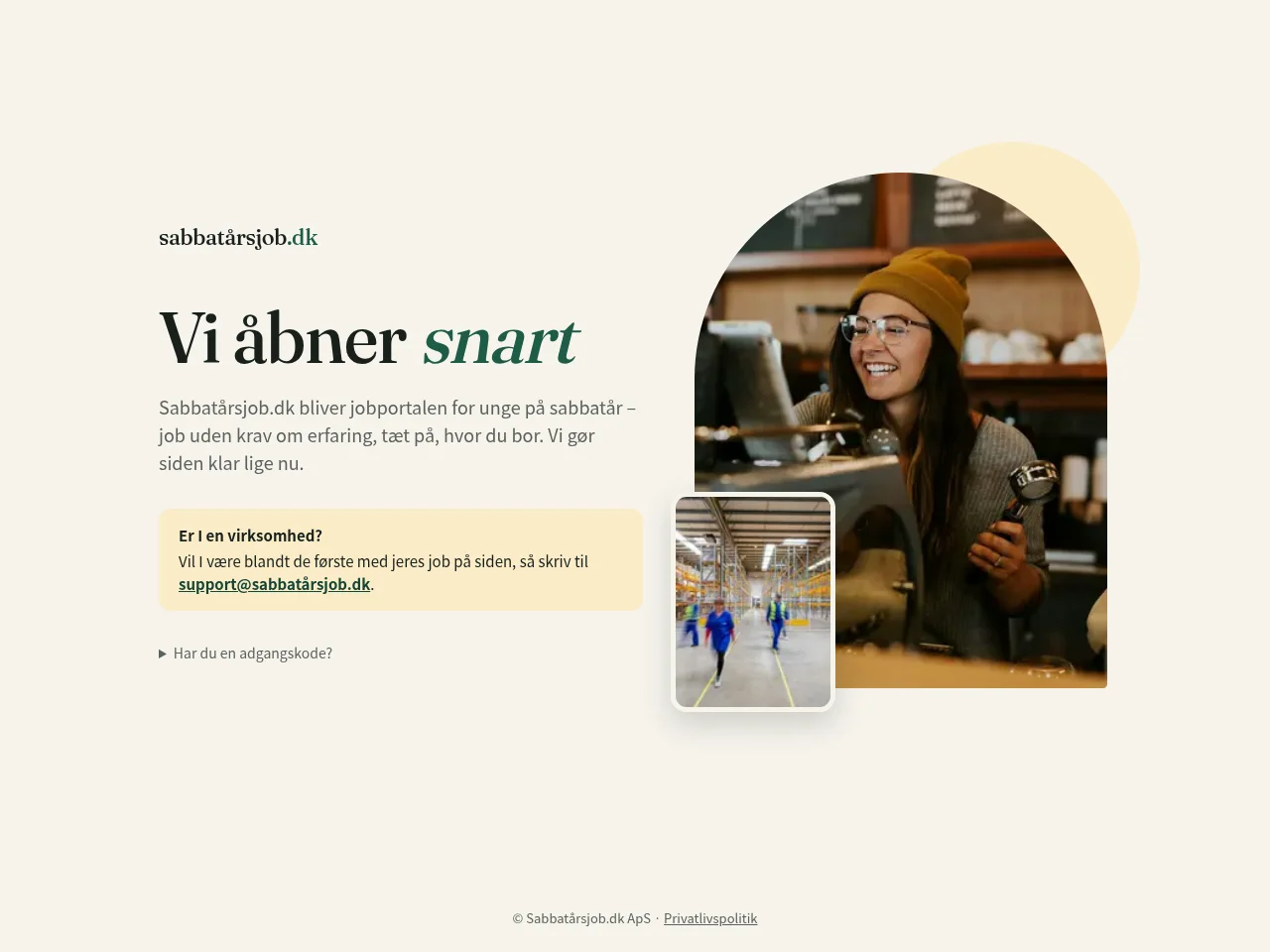 Sabbatårsjob.dk screenshot Sabbatårsjob.dk website screenshot