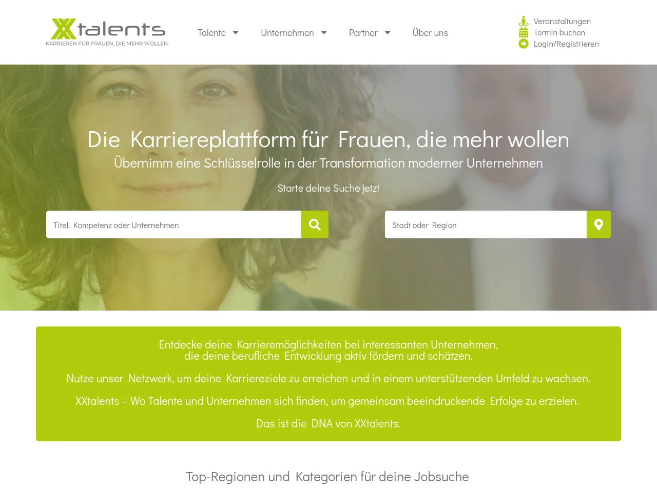 XXtalents screenshot XXtalents job board platform screenshot showing job search interface