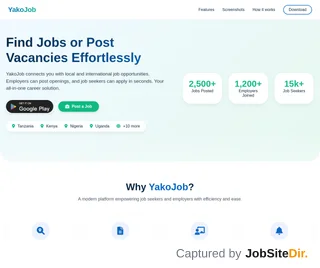 YakoJob platform preview