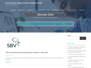 Your Future Today Online Careers Portal screenshot preview Your Future Today Online Careers Portal screenshot preview