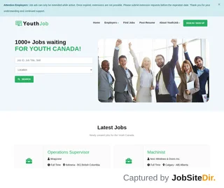 Youth Jobs Canada platform preview