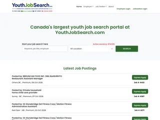 YouthJobSearch.com platform preview