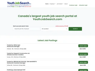 YouthJobSearch.com screenshot preview