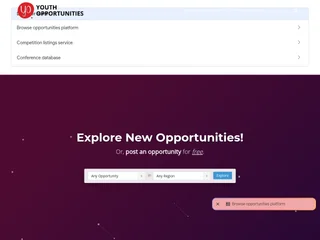 Youth Opportunities platform preview Youth Opportunities platform preview