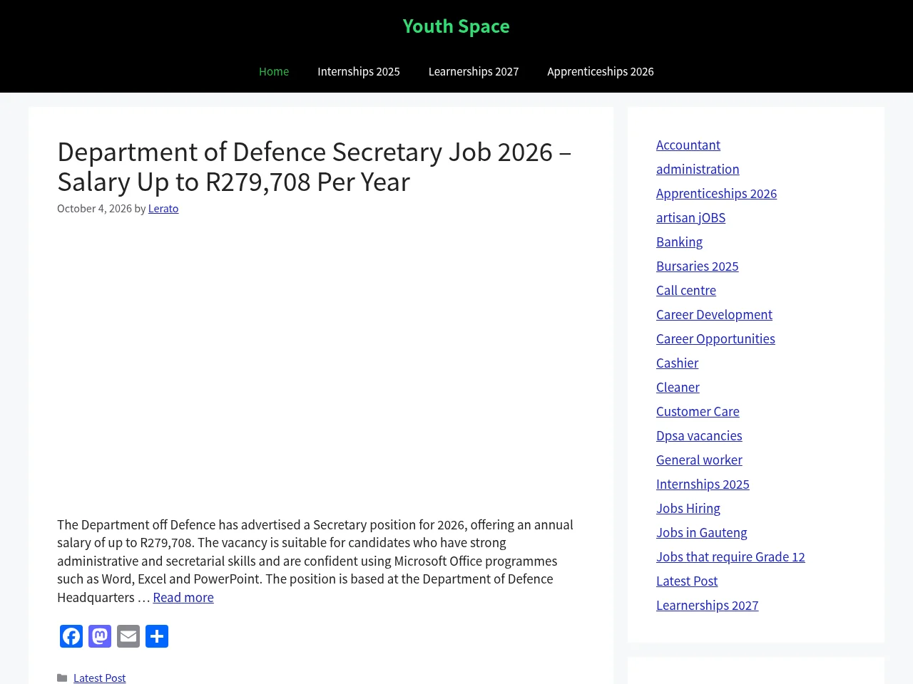 YouthSpace screenshot YouthSpace job board platform screenshot showing job search interface
