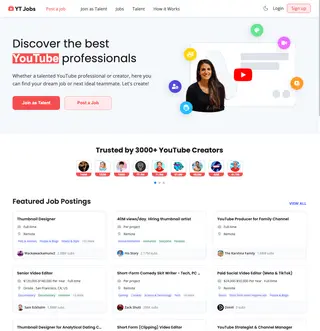 YT Jobs platform preview