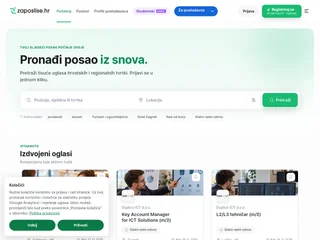 Zaposlise.hr platform preview Zaposlise.hr platform preview