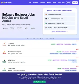 ZeroTaxJobs platform preview