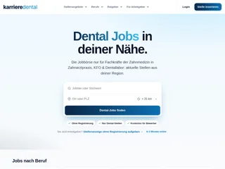 KarriereDental platform preview KarriereDental platform preview