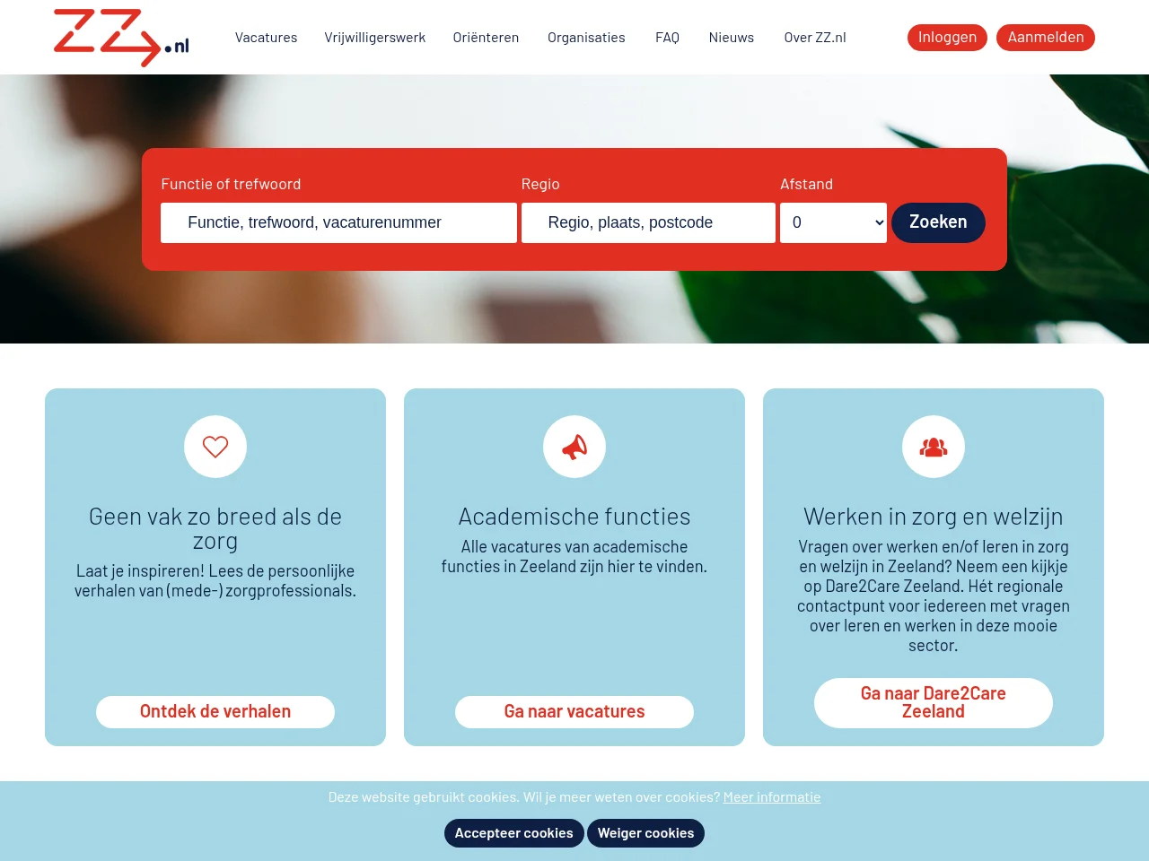 ZZ.nl screenshot ZZ.nl job board platform screenshot showing job search interface